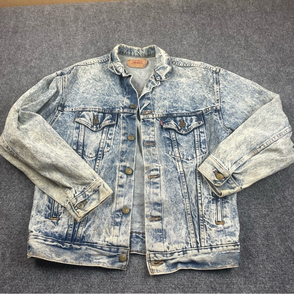LEVIS Vintage Denim Acid Wash Jean Jacket size: XL